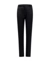 Saint Laurent Sustainable Virgin Wool Trouser With Frontal Pinces In Black
