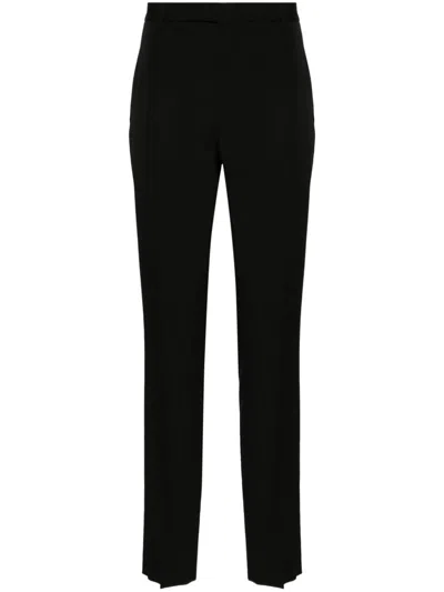 Saint Laurent Gerade Hose Aus Wolle In Black