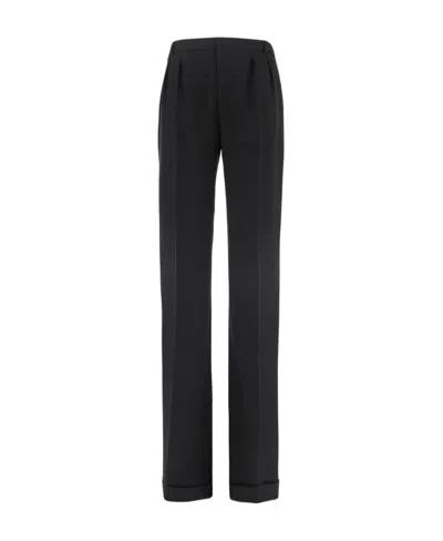 Saint Laurent Tailored Straight Trousers In Black