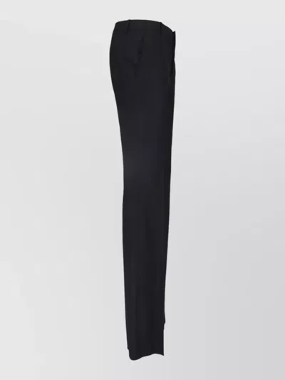 Saint Laurent Tailored Trousers Flared Leg Side And Back Pockets In Black
