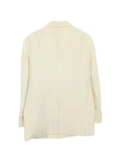 Pre-owned Saint Laurent Tailored Wool Jacket In Neutral