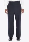 Saint Laurent Tailored Wool Trousers In Blue