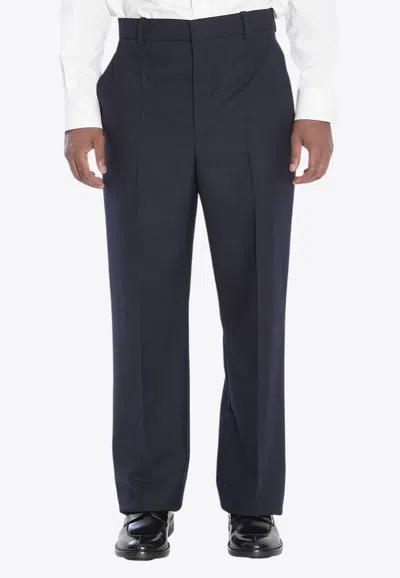Saint Laurent Tailored Wool Pants In Blue