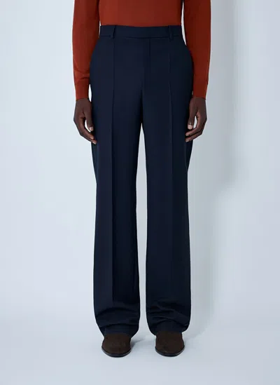 Saint Laurent Tailored Wool Pants In Blue