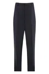 Saint Laurent Tailored Wool Trousers In Blue