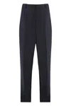Saint Laurent Tailored Wool Trousers In Blue