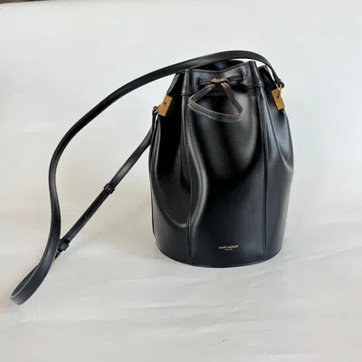 Pre-owned Saint Laurent Talitha Medium Leather Bucket Bag