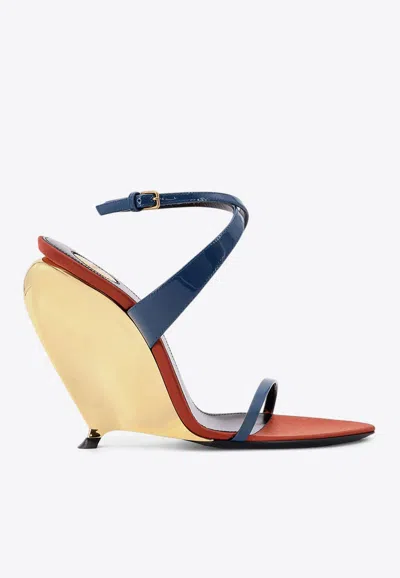 Saint Laurent Tallulah Wedges In Multi