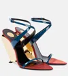 Saint Laurent Women's Tallulah Wedges Sandal | Size It 40 | 8280351tv00 Color 4403 In Blue