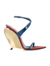Saint Laurent Tallulah Wedges In Multi