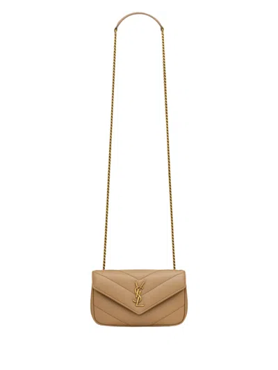 Saint Laurent Tan Loulou Mini Crossbody Bag
