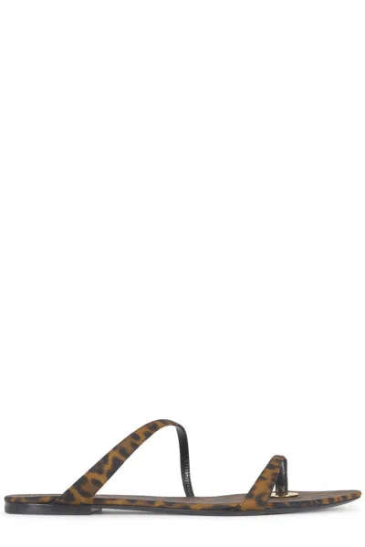 SAINT LAURENT TANGER OPEN TOE SLIDES