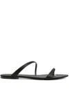 Saint Laurent Tanger Pantoletten Mit Satins In Schwarz