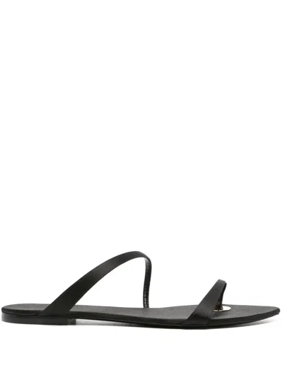 Saint Laurent Tanger Pantoletten Mit Satins In Schwarz