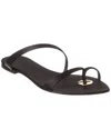 Saint Laurent Tanger Leopard-print Flat Sandals In Black