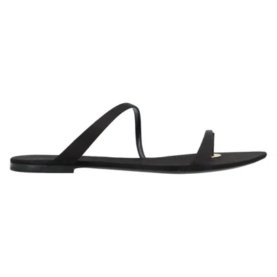 Saint Laurent Tanger Slide Sandals In Black