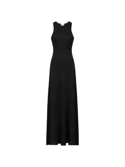 Saint Laurent Robe Longue Debardeu In Black