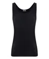 Saint Laurent Semi Transparent Top In Black In Black