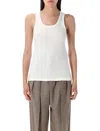 Saint Laurent White Cassandre Tank Top