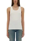 Saint Laurent Tank Top "cassandras" In White