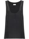 Saint Laurent Scoop-neck Silk Tank Top