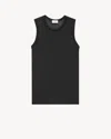 Saint Laurent Tank Top In Cashmere And Silk Jersey In Black