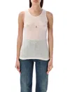 Saint Laurent Silk Crepe Satin Top In White