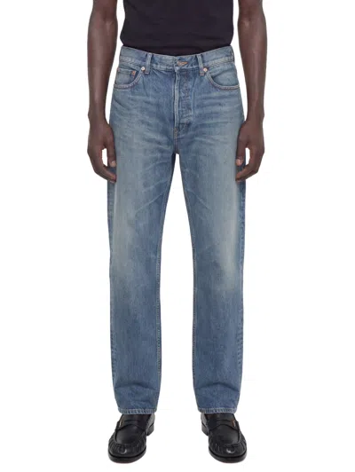 Saint Laurent Tapered High-rise Jeans In Blue
