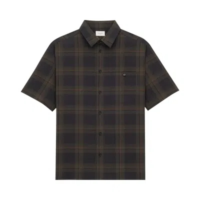 Pre-owned Saint Laurent Tartan Shirt 'khaki/multicolor' | Green | Men's Size 40