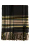 Saint Laurent Tassel Scarf In Brown