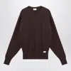 Saint Laurent Chocolate Cotton Oversize Sweatshirt