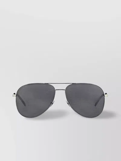 Saint Laurent Tear Drop Double Bridge Sunglasses In Black