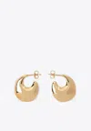 Saint Laurent Teardrop Hoop Metal Earrings In Gold