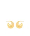 Saint Laurent Teardrop Shaped Hoop Earrings In Yellow