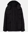 Saint Laurent Technical Canvas Down Jacket In Black