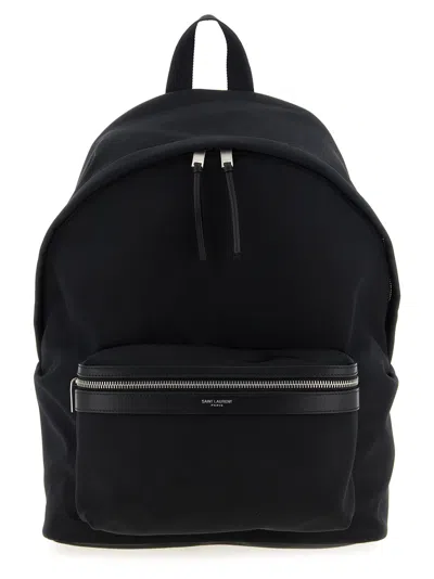 Saint Laurent Technical Polyamide Backpack In Black