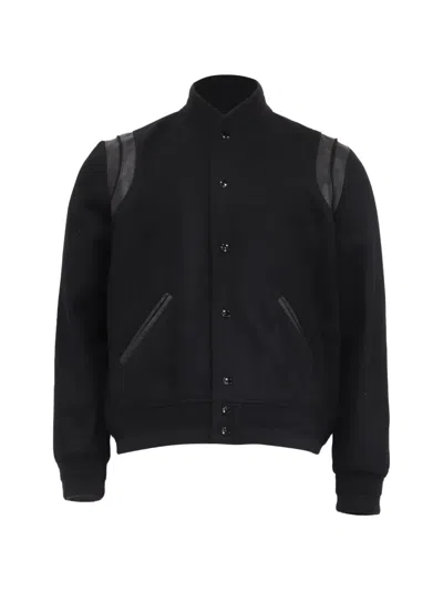 Pre-owned Saint Laurent Teddy Bomber Jacket In Black