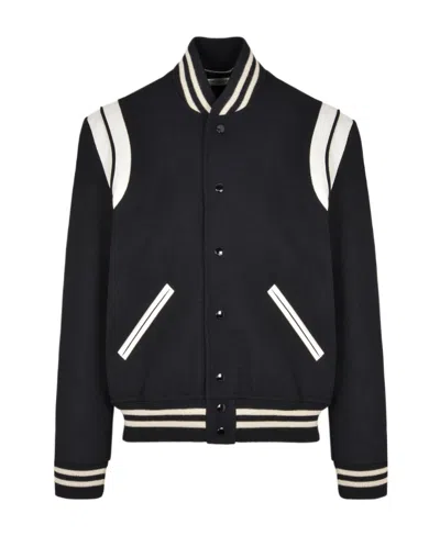 SAINT LAURENT SAINT LAURENT SNAP-BUTTONED TEDDY BOMBER JACKET