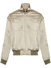 Saint Laurent Teddy Zip-up Bomber Jacket In Neutrals