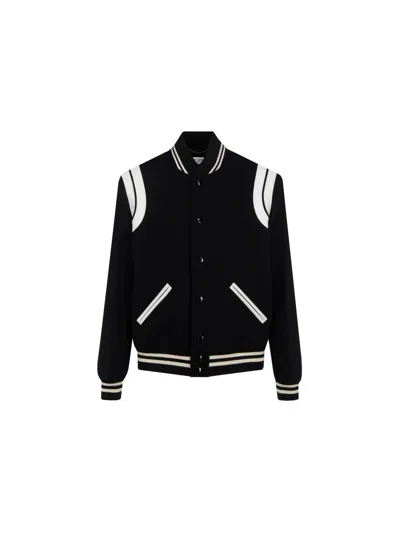 SAINT LAURENT TEDDY COLLEGE JACKET
