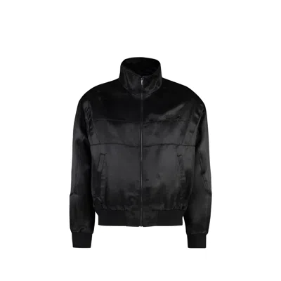Saint Laurent Teddy Full Zip Jacket In Black