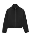 Saint Laurent Black Jacket With High Neck And Logo Lettering On The Front In Tech Fabric Man In Black