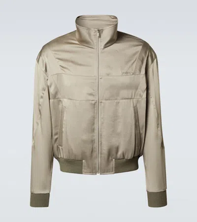 SAINT LAURENT TEDDY SATIN BOMBER JACKET