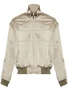 Saint Laurent Teddy Zip-up Bomber Jacket In Green