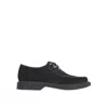 Saint Laurent Teddy Suede Derbies In Black