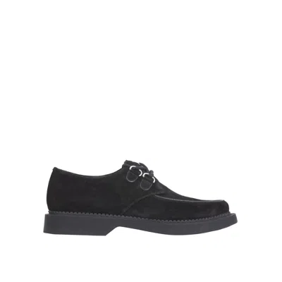 Saint Laurent Teddy Suede Derbies Women In Black