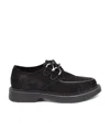 Saint Laurent Teddy Suede Lace-up Shoes In Black