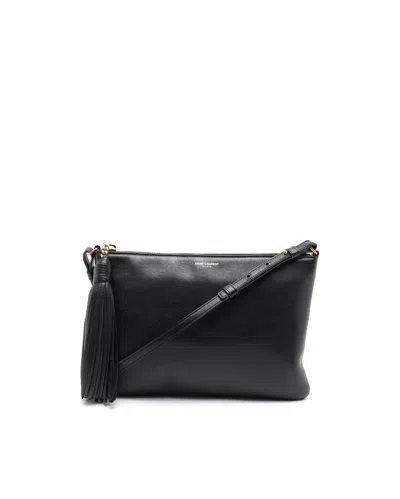 Saint Laurent Teen Monogram Crossbody Bag In Black