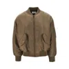 Saint Laurent Ter-repllent Serge Nylon Bomber Jacket In Brown