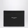 Saint Laurent Logo-print Leather Card Holder In Black